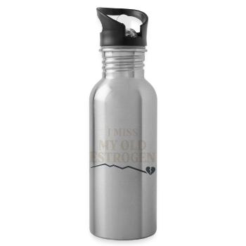Perimenopause Humor Perimenopause - Water bottle with straw - silver - Right