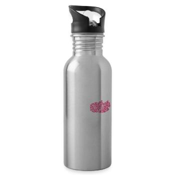Cheering Is My Cardio Cheerleading Cheerleader Gym - Trinkflasche mit integriertem Trinkhalm - Lightsilver - Rechts