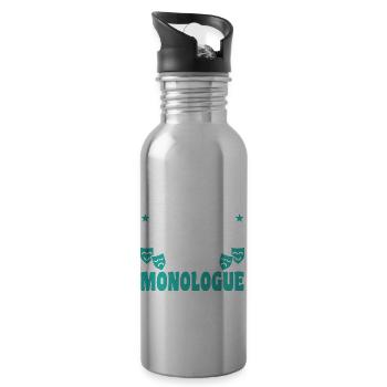 Theater Motiv für Theaterschauspieler - Trinkflasche mit integriertem Trinkhalm - Lightsilver - Rechts