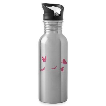 Il Jiardino E Il Mio Luogo Felice Para Jardineros - Trinkflasche mit integriertem Trinkhalm - Lightsilver - Rechts