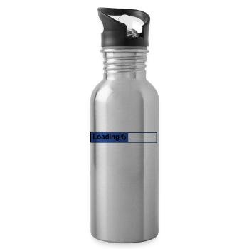 Pregnancy Baby shower Babyshower Boy Girl - Water bottle with straw - silver - Right