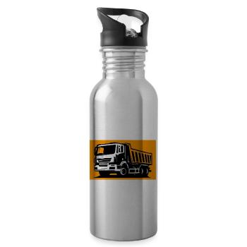 I Love a Good Dump - Trinkflasche mit integriertem Trinkhalm - Lightsilver - Rechts