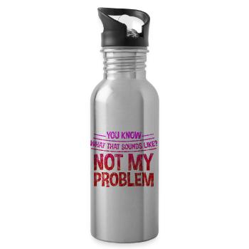 You know what that sounds like, not my problem 3 - Water bottle with straw - silver - Right