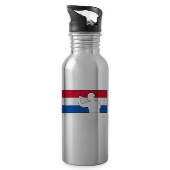 Dart Man Netherlands - Water bottle with straw - silver - Right