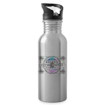 Out of order - Water bottle with straw - silver - Right