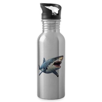 Hai - Trinkflasche mit integriertem Trinkhalm - Lightsilver - Rechts