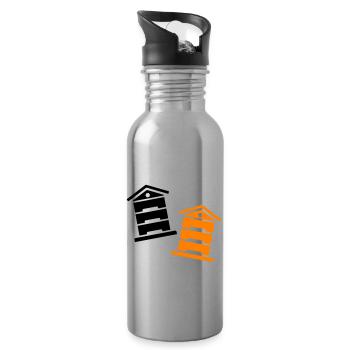 Honig Imker - Trinkflasche mit integriertem Trinkhalm - Lightsilver - Rechts