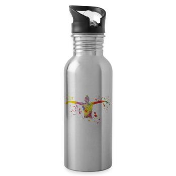 Artistic Swim Team Synchronschwimmen - Trinkflasche mit integriertem Trinkhalm - Lightsilver - Rechts