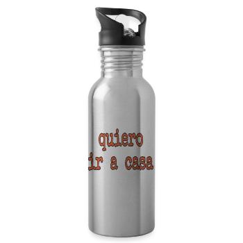 ICH_WILL _NACH_HAUSE - Water bottle with straw - silver - Right
