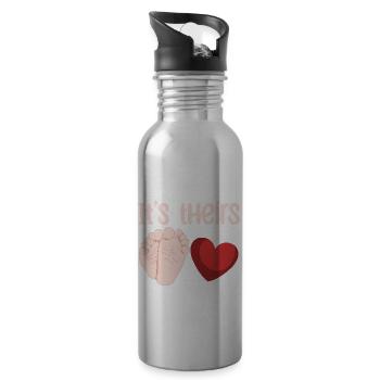 C’est le leur Design pour un couple de mères porteuses - Gourde avec paille intégrée - argent clair - Droite
