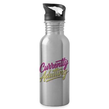 Currently Adulting 9 - Trinkflasche mit integriertem Trinkhalm - Lightsilver - Rechts