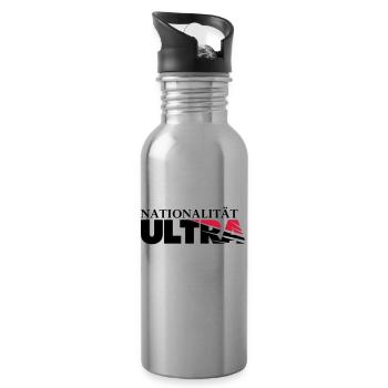 NATIONALITÄT ULTRA - Trinkflasche mit integriertem Trinkhalm - Lightsilver - Rechts