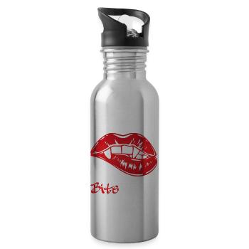 Bite Me Vampire Vampire Love Lips - Water bottle with straw - silver - Right