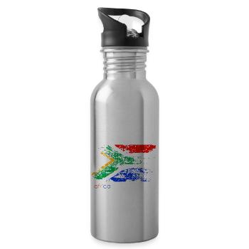 africa F - Trinkflasche mit integriertem Trinkhalm - Lightsilver - Rechts