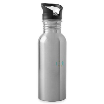 School enrollment I am 1st grade owl - Water bottle with straw - silver - Right
