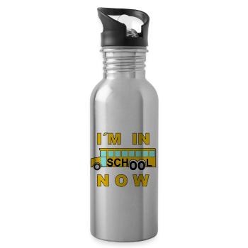 Schule i m in school now - Trinkflasche mit integriertem Trinkhalm - Lightsilver - Rechts