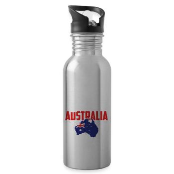 Nous sommes Australie - Gourde avec paille intégrée - argent clair - Droite