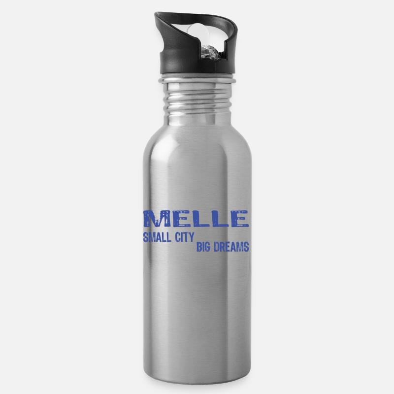 Melle - Water bottle with straw - silver