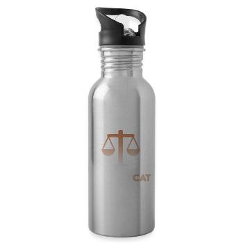 Funny lawyer I'm not a cat lawyer Beratun - Water bottle with straw - silver - Right