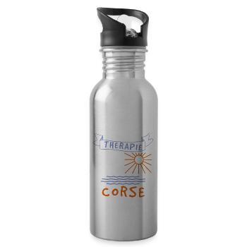 Je n'ai pas besoin de Therapie corse cadeau - Gourde avec paille intégrée - argent clair - Droite