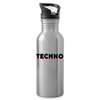 TECHNO - Trinkflasche mit integriertem Trinkhalm - Lightsilver - Rechts