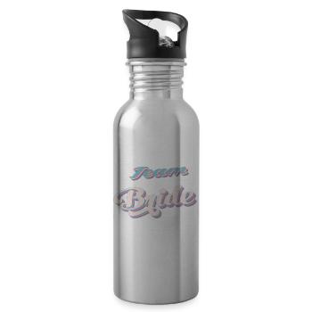 Team bride bachelorette party - Water bottle with straw - silver - Right