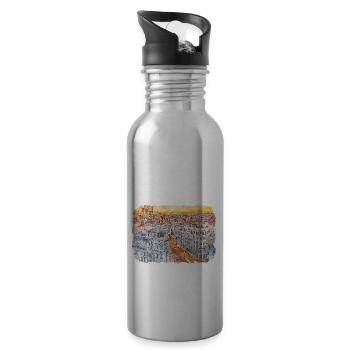 Spain Watercolor Sketch Hand Drawn Illustration - Water bottle with straw - silver - Right