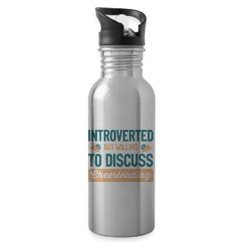 Introverted But Willing To Discuss Cheerleading Ch - Trinkflasche mit integriertem Trinkhalm - Lightsilver - Rechts