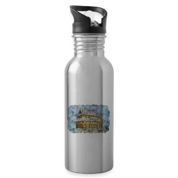 Japan Aquarellskizze Handgezeichnete Illustration - Trinkflasche mit integriertem Trinkhalm - Lightsilver - Rechts