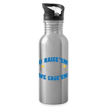 Justizvollzug Motiv für Strafvollzugs-Beamte - Trinkflasche mit integriertem Trinkhalm - Lightsilver - Rechts