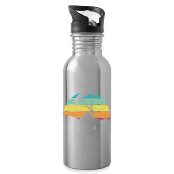 Thermal Lover Paragliding Paraglider Parachute Sky - Trinkflasche mit integriertem Trinkhalm - Lightsilver - Rechts