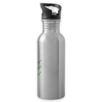 To Do List Paragliding Paraglider Parachute Skydiv - Trinkflasche mit integriertem Trinkhalm - Lightsilver - Rechts