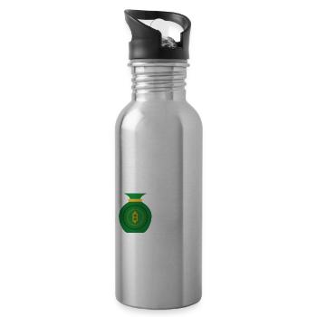 Bitcoin Trading Crypto Aktien - Trinkflasche mit integriertem Trinkhalm - Lightsilver - Rechts
