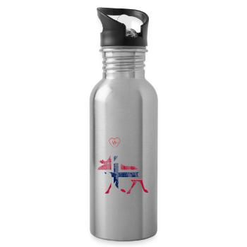 Norge Love - Trinkflasche mit integriertem Trinkhalm - Lightsilver - Rechts