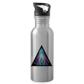 Seelenweg 07 - Trinkflasche mit integriertem Trinkhalm - Lightsilver - Rechts