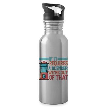 If It Requires A Blender, We're Out Of That 2 - Trinkflasche mit integriertem Trinkhalm - Lightsilver - Rechts