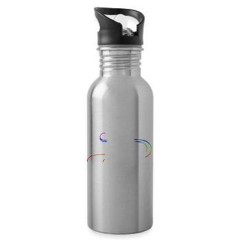 Je suis tellement gay que je ne peux même pas conduire droit 3 - Gourde avec paille intégrée - argent clair - Droite