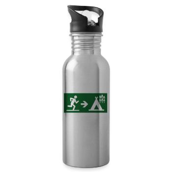 exit to camp - Water bottle with straw - silver - Right
