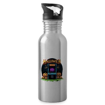 Games Ghost Ghost Halloween Pumpkin Bat - Water bottle with straw - silver - Right