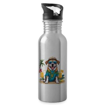 Vacances pour chiens Vacances pour chiens Île d’Hawaï Mer - Gourde avec paille intégrée - argent clair - Droite