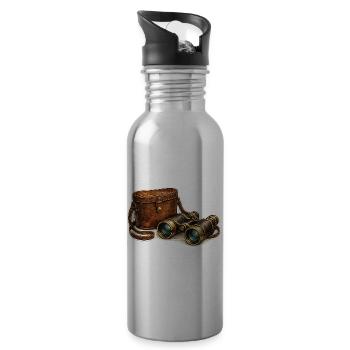 Vintage Expedition Fernglas Tasche - Trinkflasche mit integriertem Trinkhalm - Lightsilver - Rechts