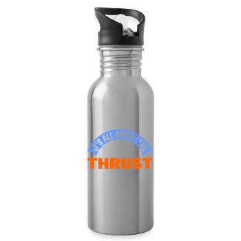 IT'S ALL ABOUT THE THRUST Geschenke - Trinkflasche mit integriertem Trinkhalm - Lightsilver - Rechts