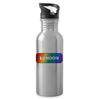GAY PRIDE DE LONDRES - Gourde avec paille intégrée - argent clair - Droite