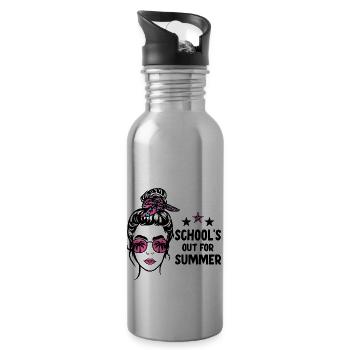 Schools Out For Summer Last Day of School - Trinkflasche mit integriertem Trinkhalm - Lightsilver - Rechts