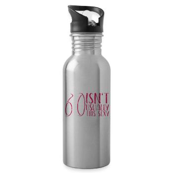 60 Isn't Usually This Sexy 3 - Trinkflasche mit integriertem Trinkhalm - Lightsilver - Rechts
