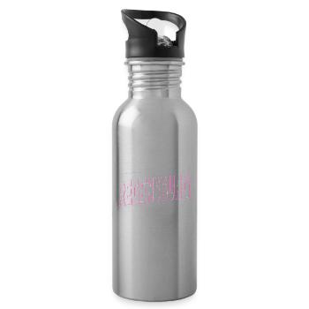 Regensburg Deutschland Stadt Schrift Heimat Liebe - Trinkflasche mit integriertem Trinkhalm - Lightsilver - Rechts