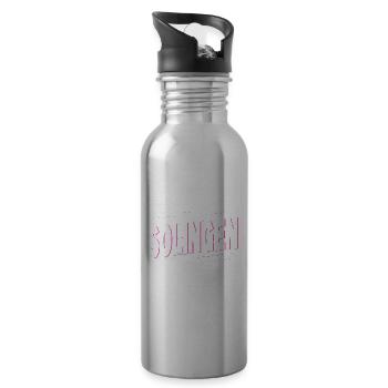Solingen Deutschland Stadt Schrift Heimat Liebe - Trinkflasche mit integriertem Trinkhalm - Lightsilver - Rechts