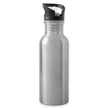 Bitcoin Trading Crypto Stocks - Water bottle with straw - silver - Right