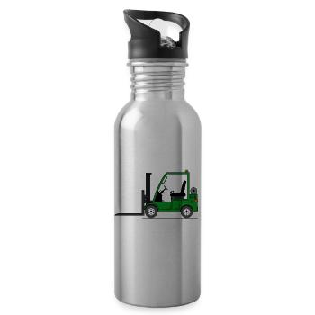 Forklift Forklift Green - Water bottle with straw - silver - Right