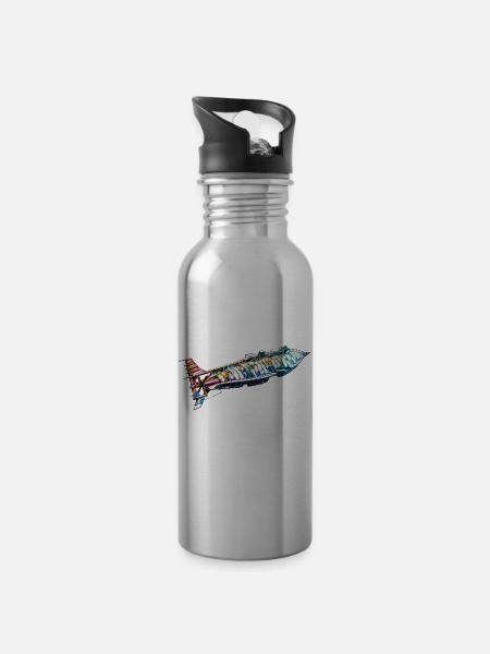 The Nautilus after Jules Verne - Water bottle with straw - silver